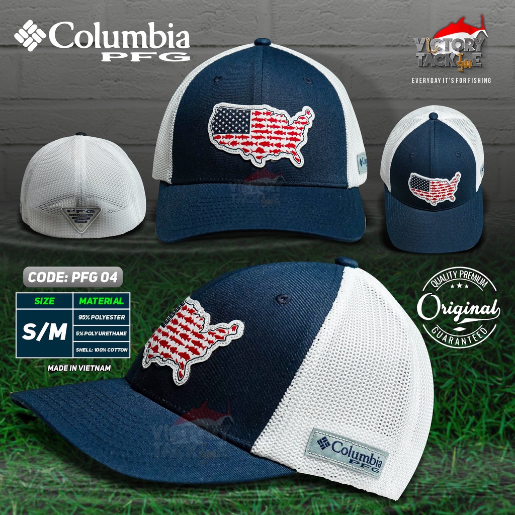 Columbia PFG Mesh™ Ball Cap Stateside - Collegiate Navy, USA Patch