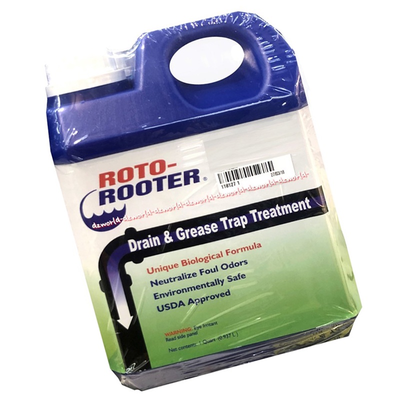 Roto-Rooter 0.93L Drain &amp; Grease Trap Treatment Cairan Pembersih Pipa 0.93 Liter Roto Rooter Perontok Pipe Mampet Tersumpat Rotoroter