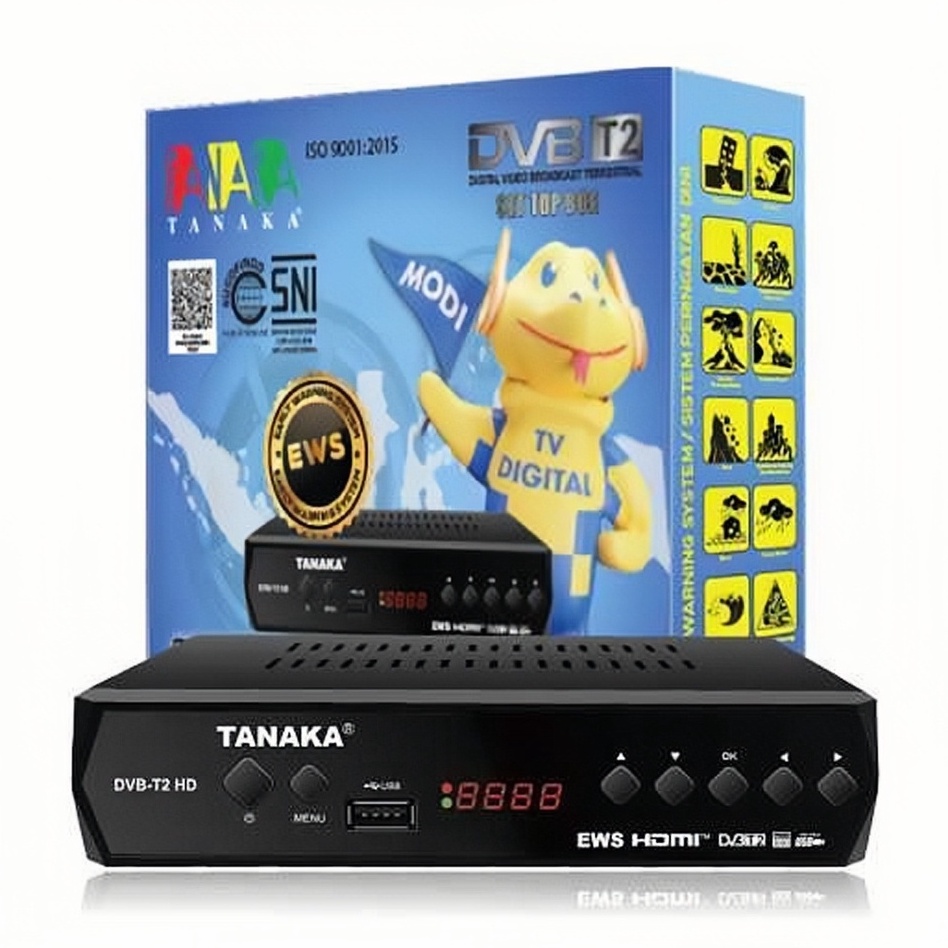 Jual SET TOP BOX TV DIGITAL TANAKA T2 SNIPER DVB T2 EWS UHF HD / ALAT