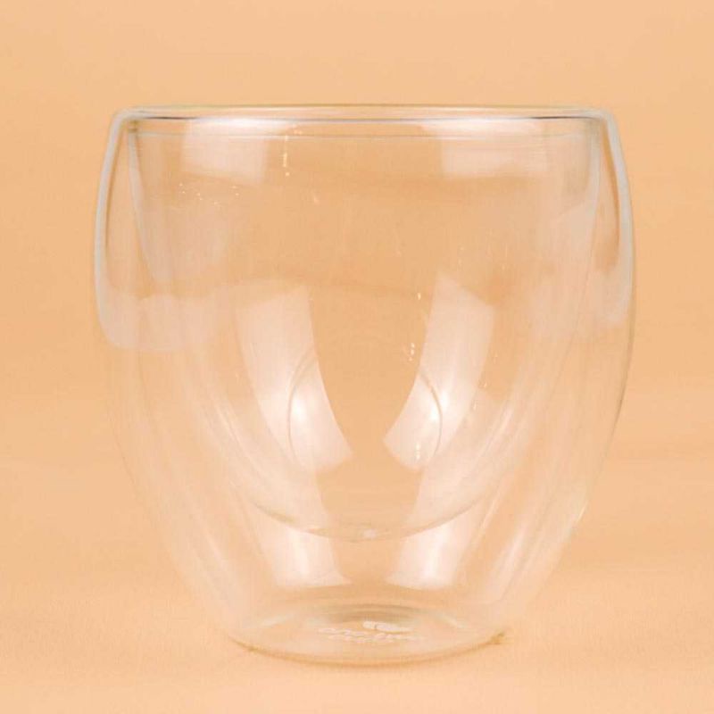 One Two Cups Gelas Cangkir Kopi Anti Panas Borosilicate Glass Round - PLY1704 250ml