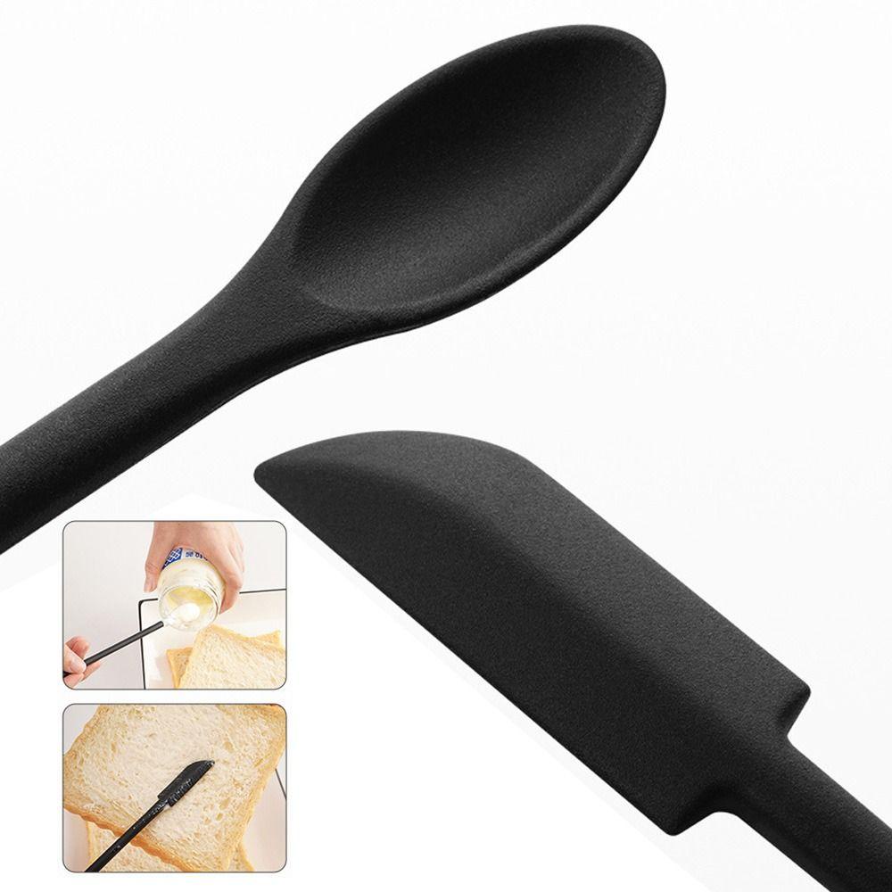 Solighter Scraper 3pcs/set Sikat Wajah Silikon Fleksibel Spatula Masak Kecil