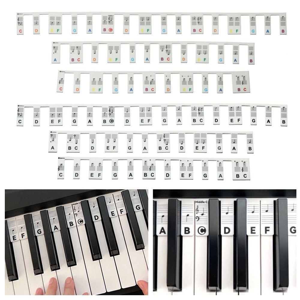 Suyo Stiker Piano Silikon Removable Double Line Score Display 88kunci