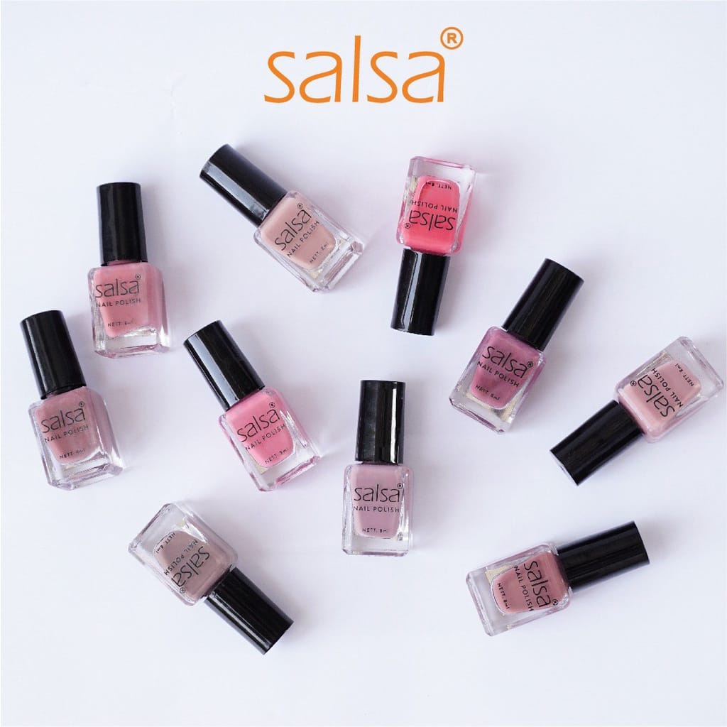 SALSA Kutek Nail Polish Set Seri Nude (1 set 6pcs) Cat Kuku Salsa Original BPOM Kosmetik Arjuna