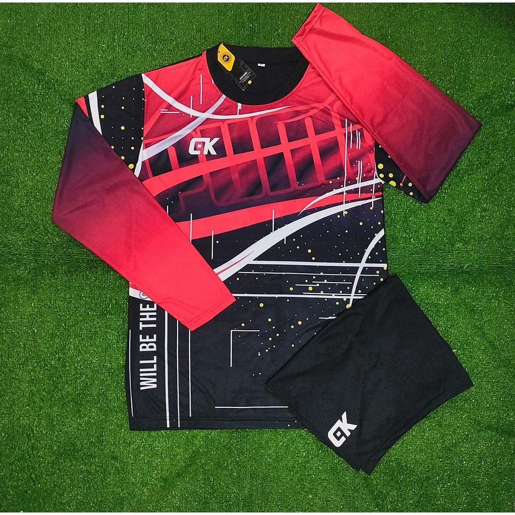 1 SET PAKAIAN OLAHRAGA PRIA KAOS LENGAN PANJANG BAJU SEPEDA BAJU KIPER PANJANG BAJU MANCING OLAHRAGA