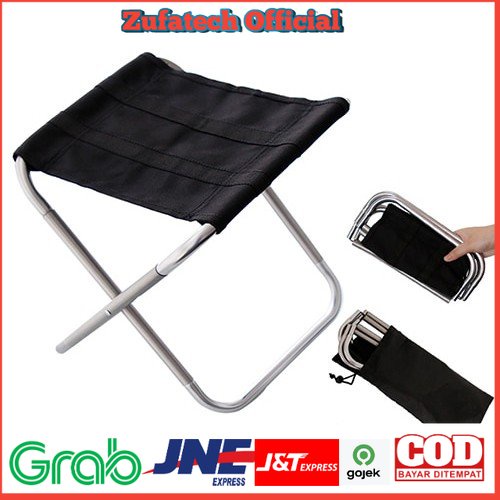TaffSPORT Kursi Lipat Portable Memancing Outdoor Fishing Chair - YYY002 - Silver