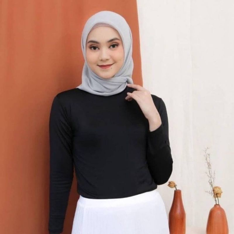 Manset Baju polos lengan panjang Wanita kerah Turtle Neck | dalaman Manset | Manset Baju Muslim