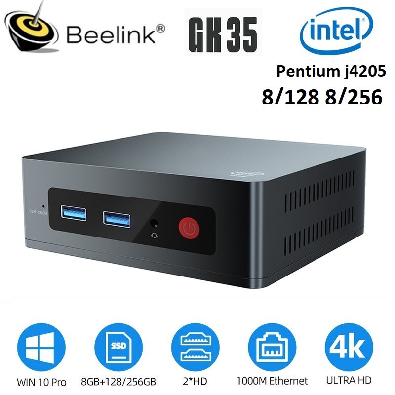 Mini PC Beelink GK35 Intel J4205 Windows 10 RAM 8GB ROM 128GB
