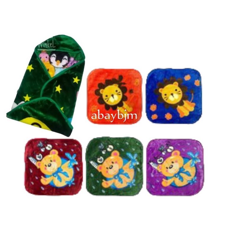 Selimut bayi lembut topi