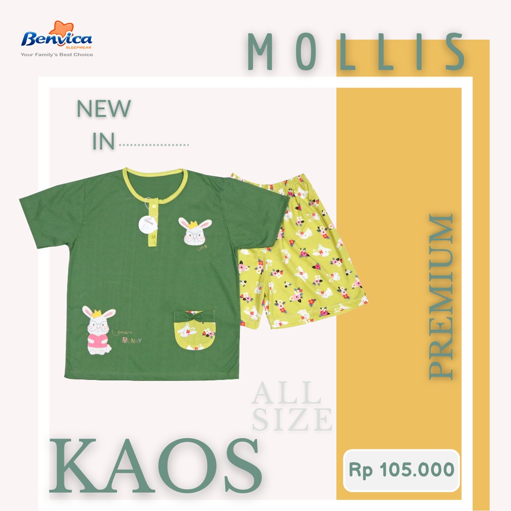 BAJU TIDUR CELANA PENDEK KAOS  ALL SIZE BANYAK MOTIF ADEM  MOLLIS AL - A