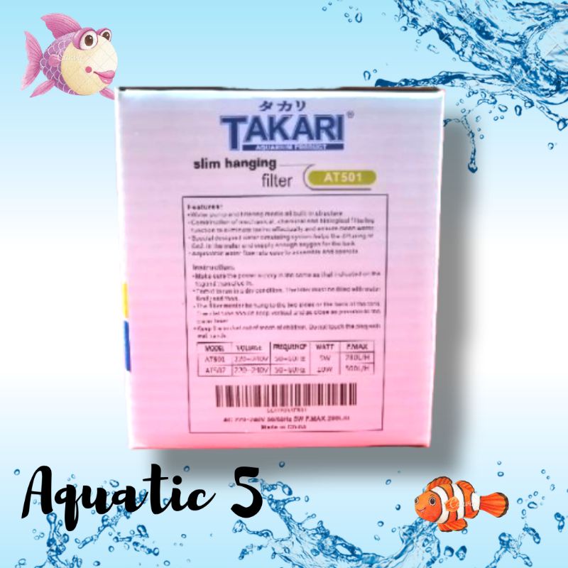 Pompa aquarium hanging filter TAKARI AT 501