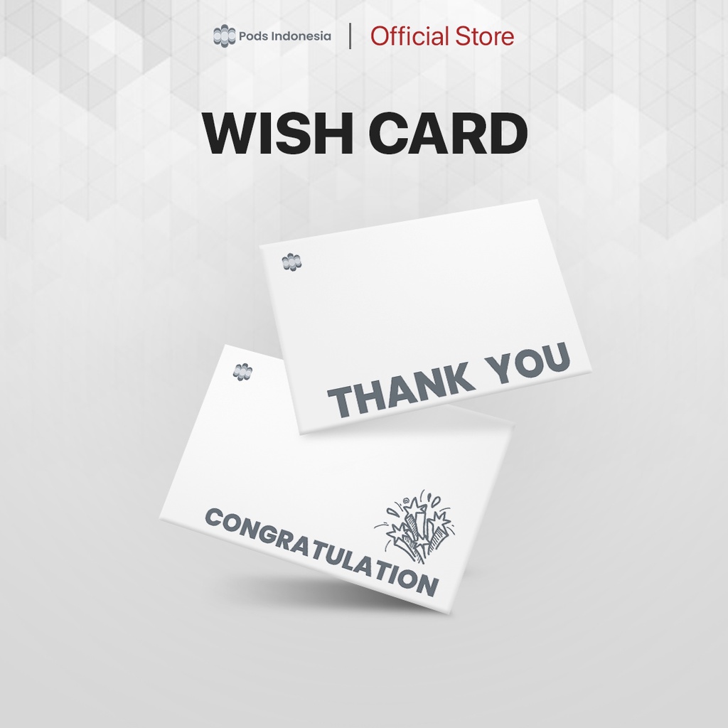 THE PODS Custom Kartu Ucapan Greeting Card Gift Congratulation, Thank You