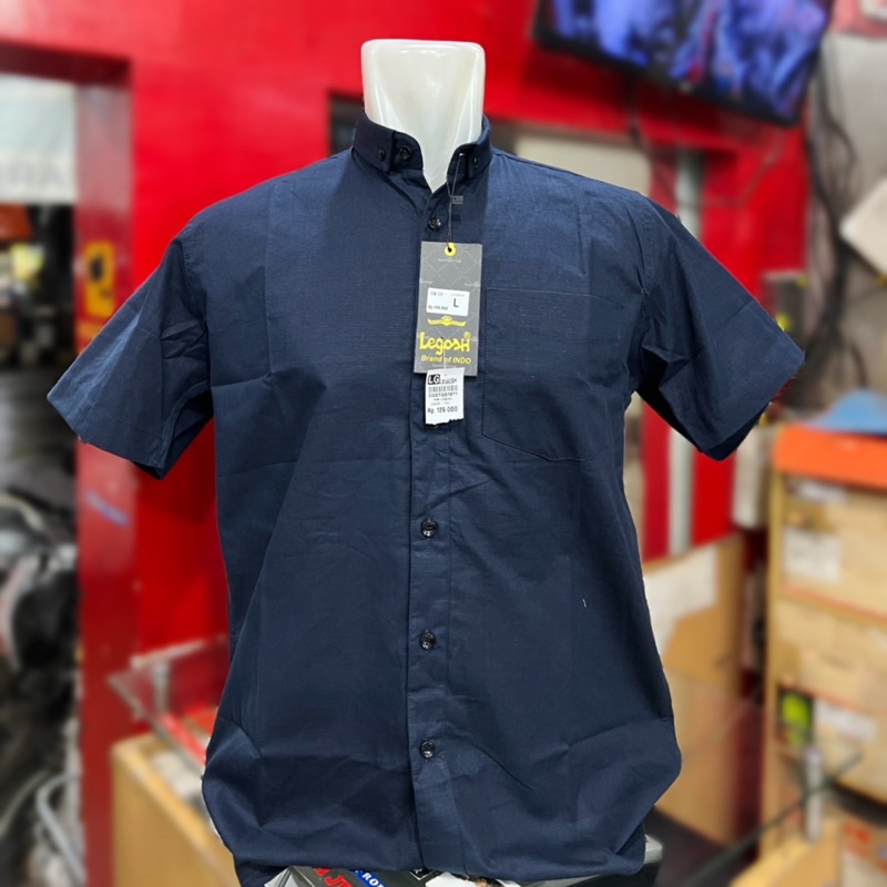 ABDUS07 Kemeja Legosh Casual Original Cotton Halus Slimfit Kemeja Pendek
