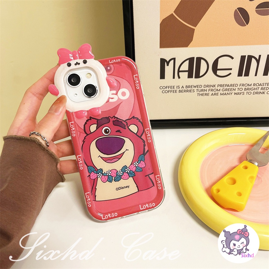 Samsung A04s A14 A13 A12 A22 A23 A33 A03 A04E A50 A50s A30s A32 A53 A54 A51 A52 A71 A72 A21s A30 A20 A31 A11 A03s A02s M22 M32 Monster Lensa Casing Couple Beruang Strawberry Lucu Soft Phone Case