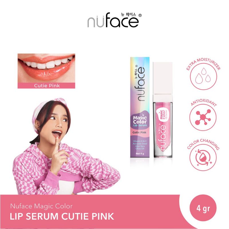 Nuface Magic Color Lip Serum Cutie Pink / Shiny Kisses