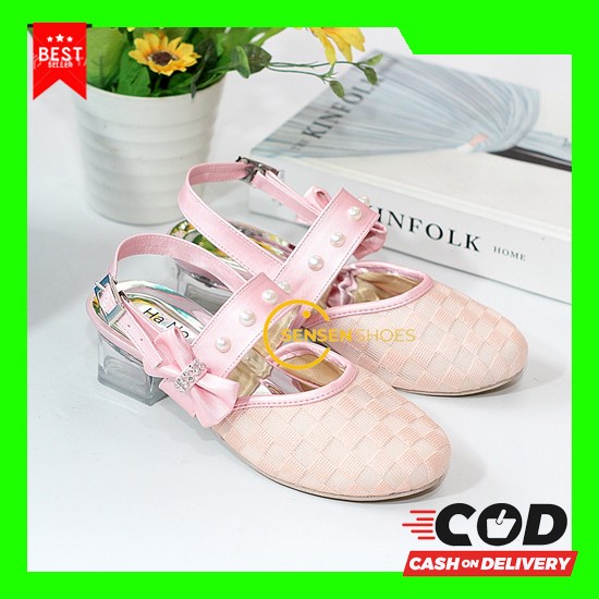 Sandal Anak Perempuan Hak Tali Kokop Motif Bunga Matahari Wl 1000 Sepatu Sandal Heels Anak Perempuan