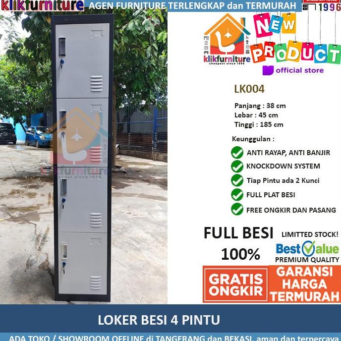 

Lemari Loker Locker Cabinet 4 Pintu Full Besi TL 001