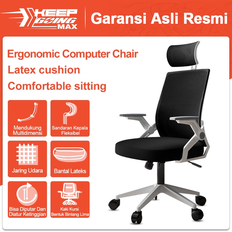 Keep Going Max Kursi Kantor Minimalis Korean Style / Kursi Kerja / Kursi Belajar / Kursi Minimalis / Kursi Santai / Kursi Direktur / Kursi Putar / Kursi Komputer /-1