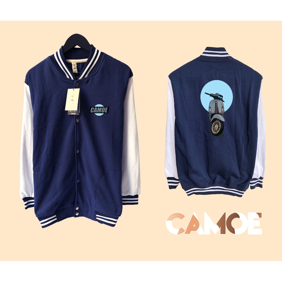 Jaket Varsity CAMOE Classic Motor klasik Scooter