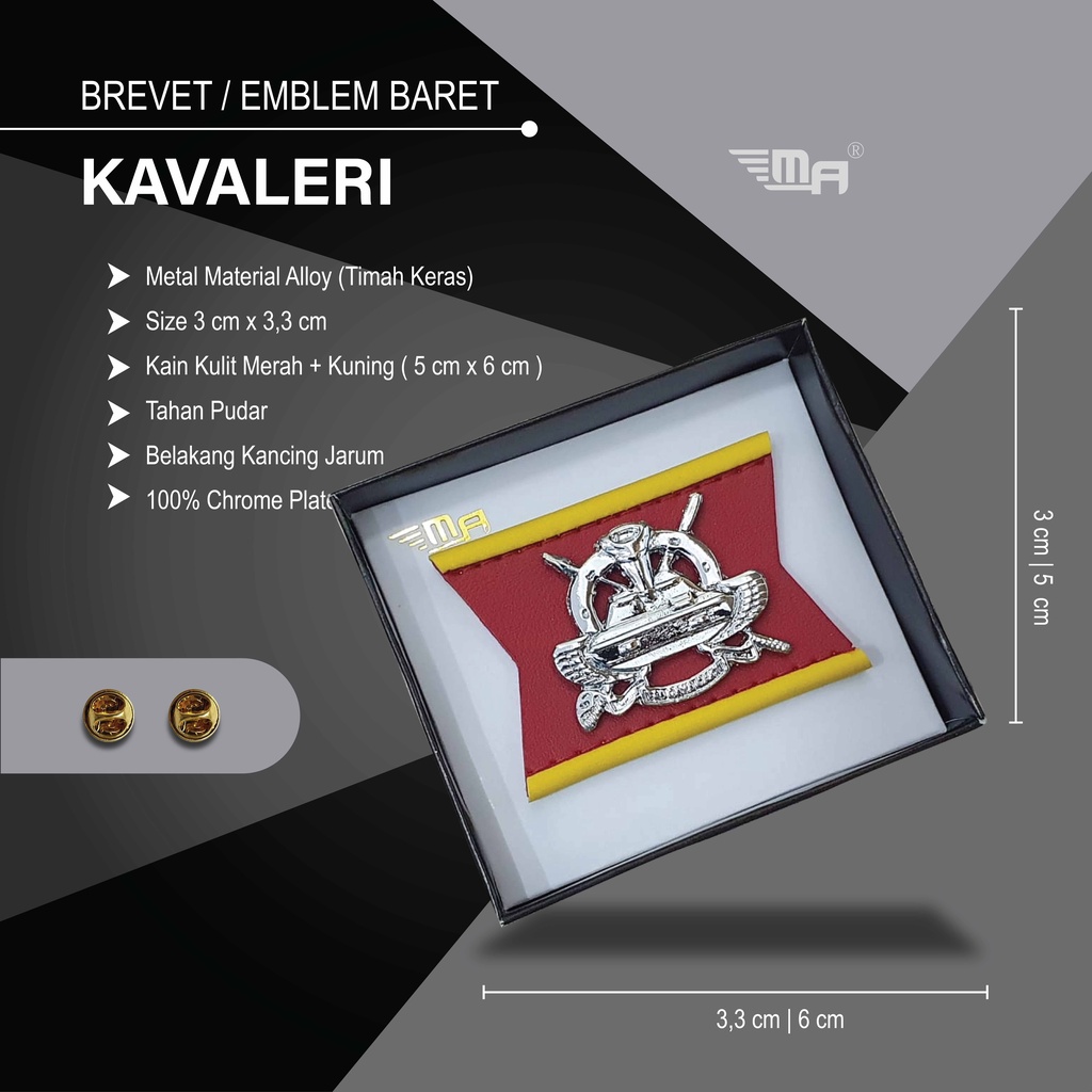 EMBLEM KAVALERI BARET BREVET KAVALERI BRIVET