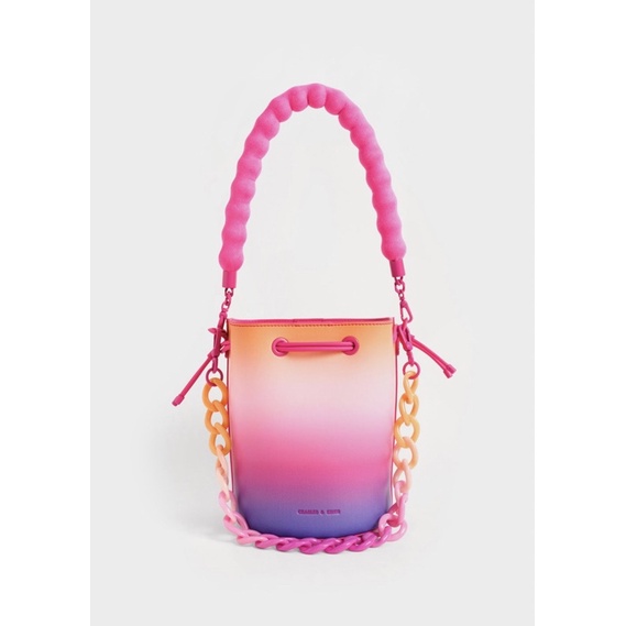 Lana Holographic Bucket Bag Charles & Keith Tas Charles & Keith preloved