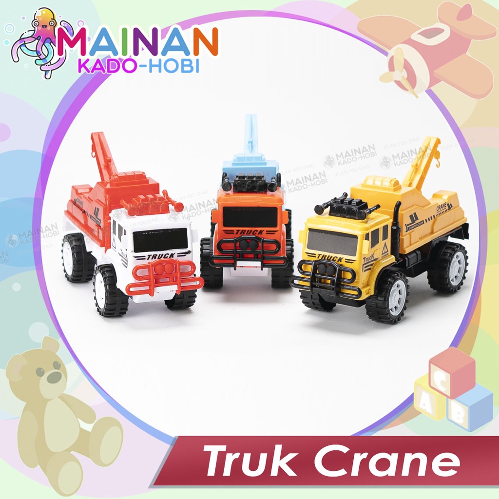 MAINAN ANAK DIECAST MOBIL TRUK KONSTRUKSI TRUCK CRANE