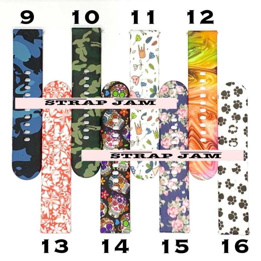 Tali Jam Kompatibel Kieslect Lora Lady 20mm - Strap Motif Rubber Cantik Imut