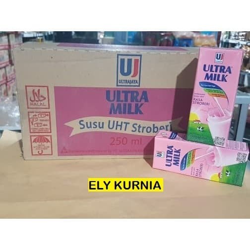 

(BISA COD) Susu UHT Ultra Stroberi 250 Ml / Ultra Milk Strawberry