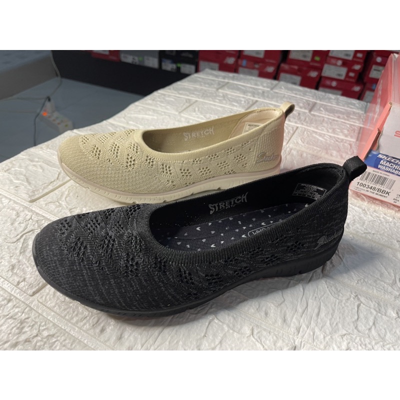 Sepatu Wanita Skechers 100348/NAT/BBK