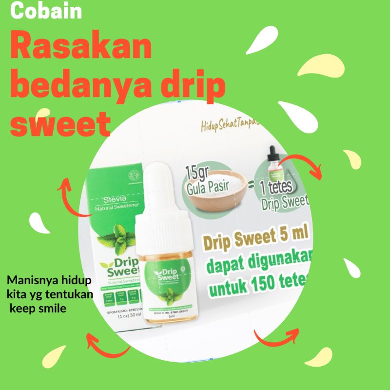 

Drip sweet stevia gula cair alami 5 ml bpom & halal