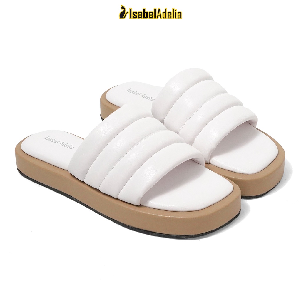 Isabel Adelia Sendal ALTO Sandal Slop Wanita Hitam Putih Fuschia Biru