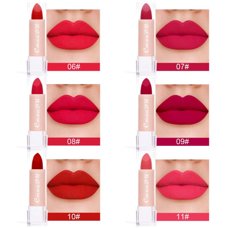 CMAADU BPOM Matte Lipstik 12 Matte Lipstick Long Lasting Waterproof XX021