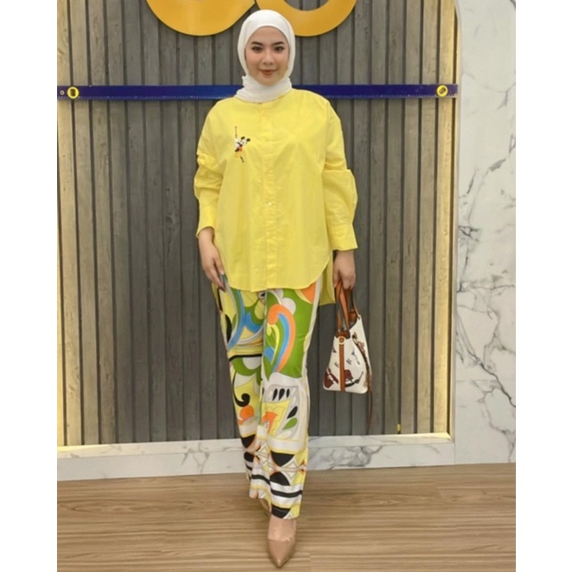 B0979 Kemeja Mickey Print