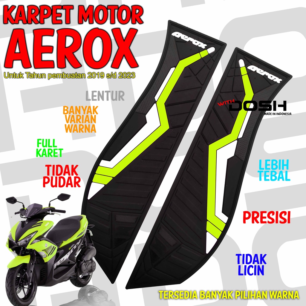 Karpet Motor Aerox New Bahan Tebal tidak licin dan warna tidak luntur