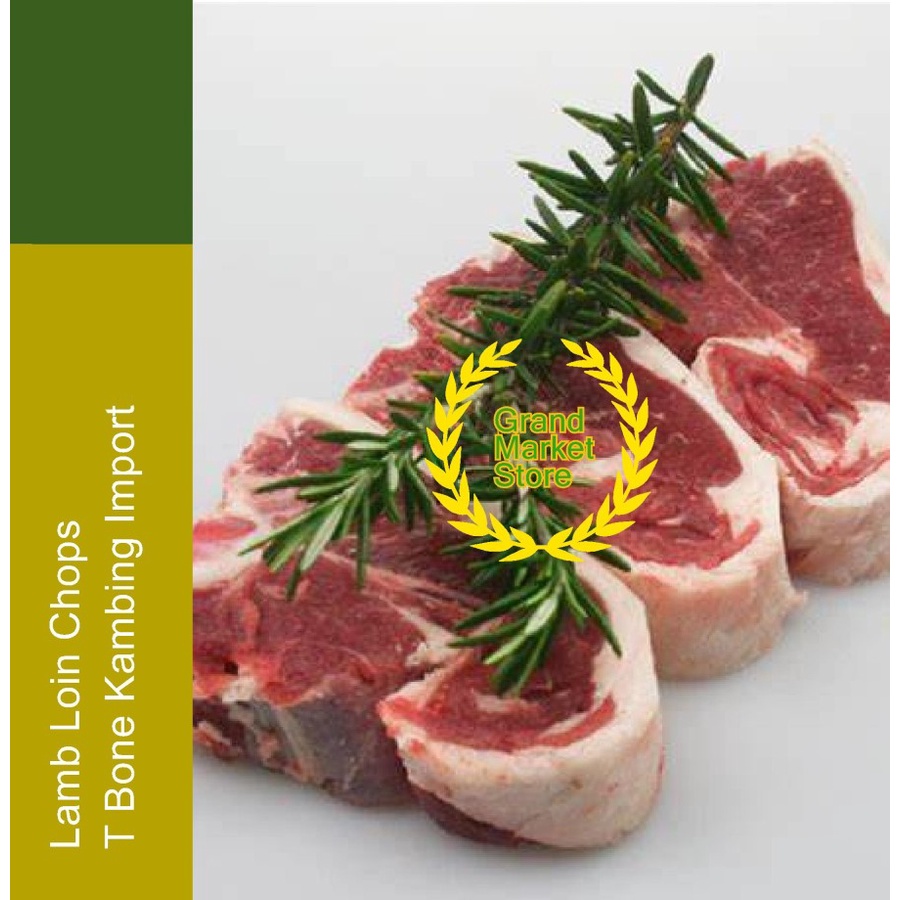

Lamb Loin Chops T Bone Daging Kambing Import Beku Frozen