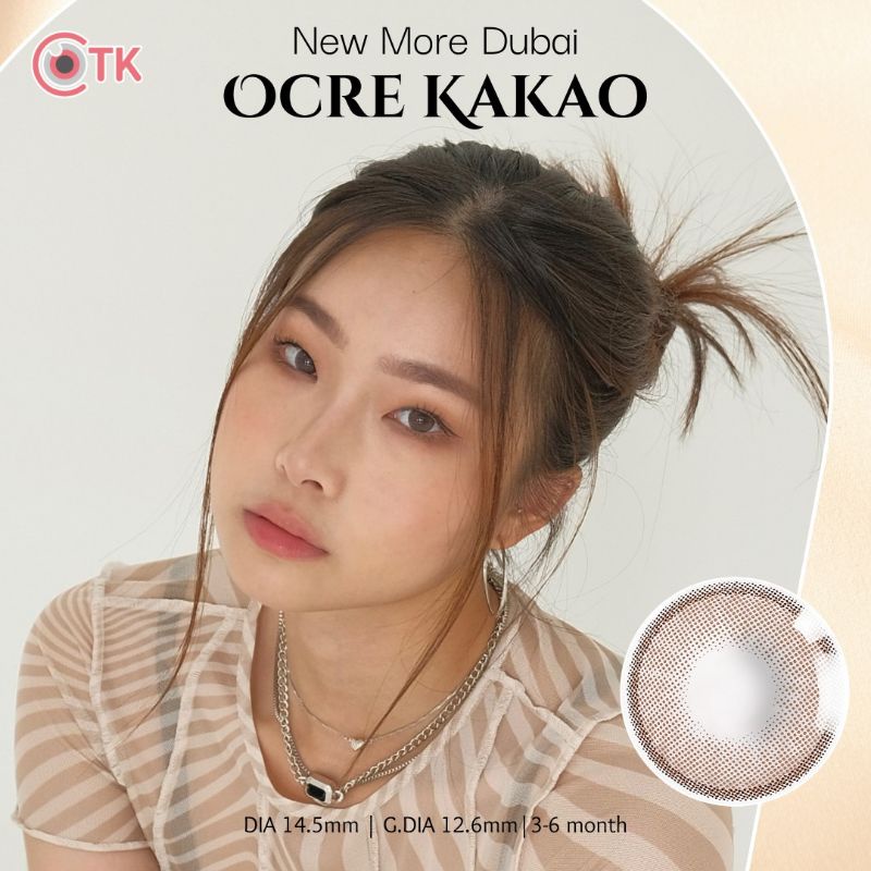 Softlens NEW MORE COLOURS DUBAI 14.5 MM OCRE KAKAO MINUS -0.50 S.D -6.00 by CTK