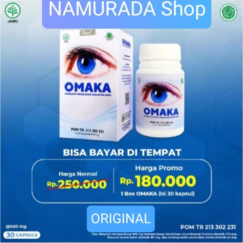 Omaka isi 30 kapsul ORIGINAL obat mata katarak, minus, plus. (promo Ramadhan)