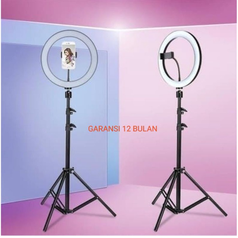 RINGLIGHT SELFIE ONLY DIAMETER 26CM 3 MODE WARNA SUPPORT SEMUA MACAM TRIPOD