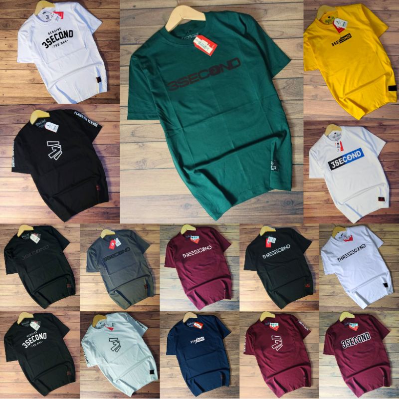 KAOS 3SECOND KAOS DISTRO PRIA BAJU KAOS THREE SECOND PRIA