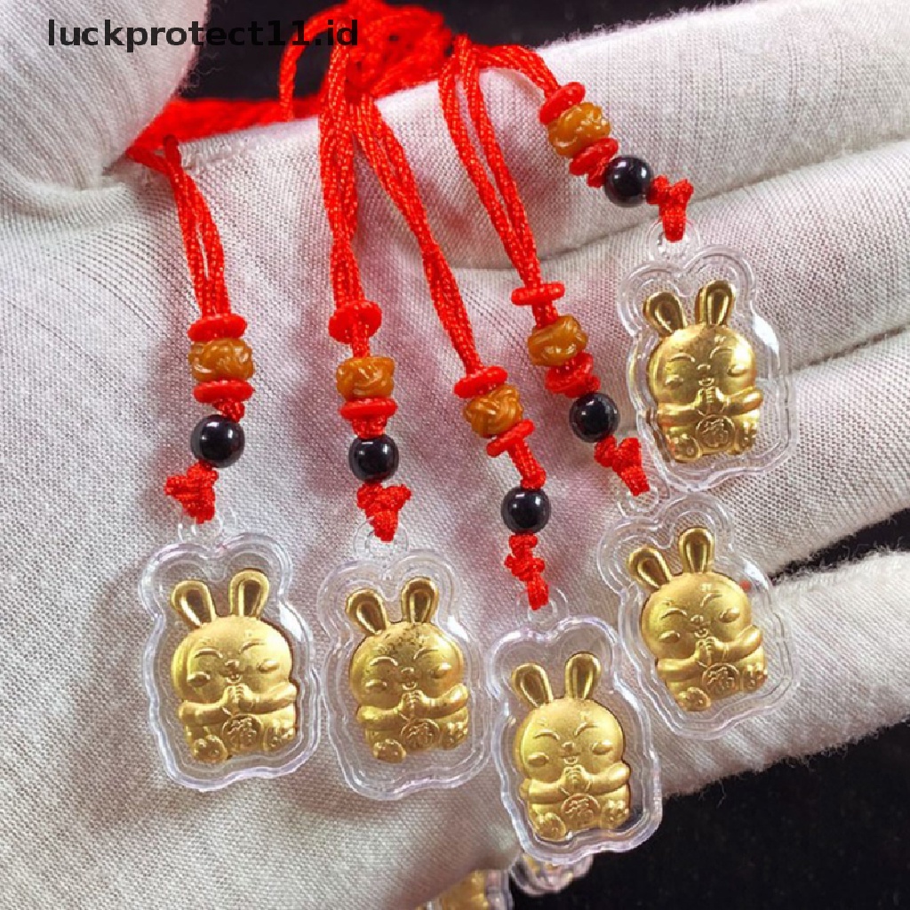 /Fashion Hot// Fashion// 2023tahun Kelinci Chinese Commemorative Souvenir Hadiah Imlek Shio Kelinci Liontin Mobil Decor Liontin Greeg Hadiah.