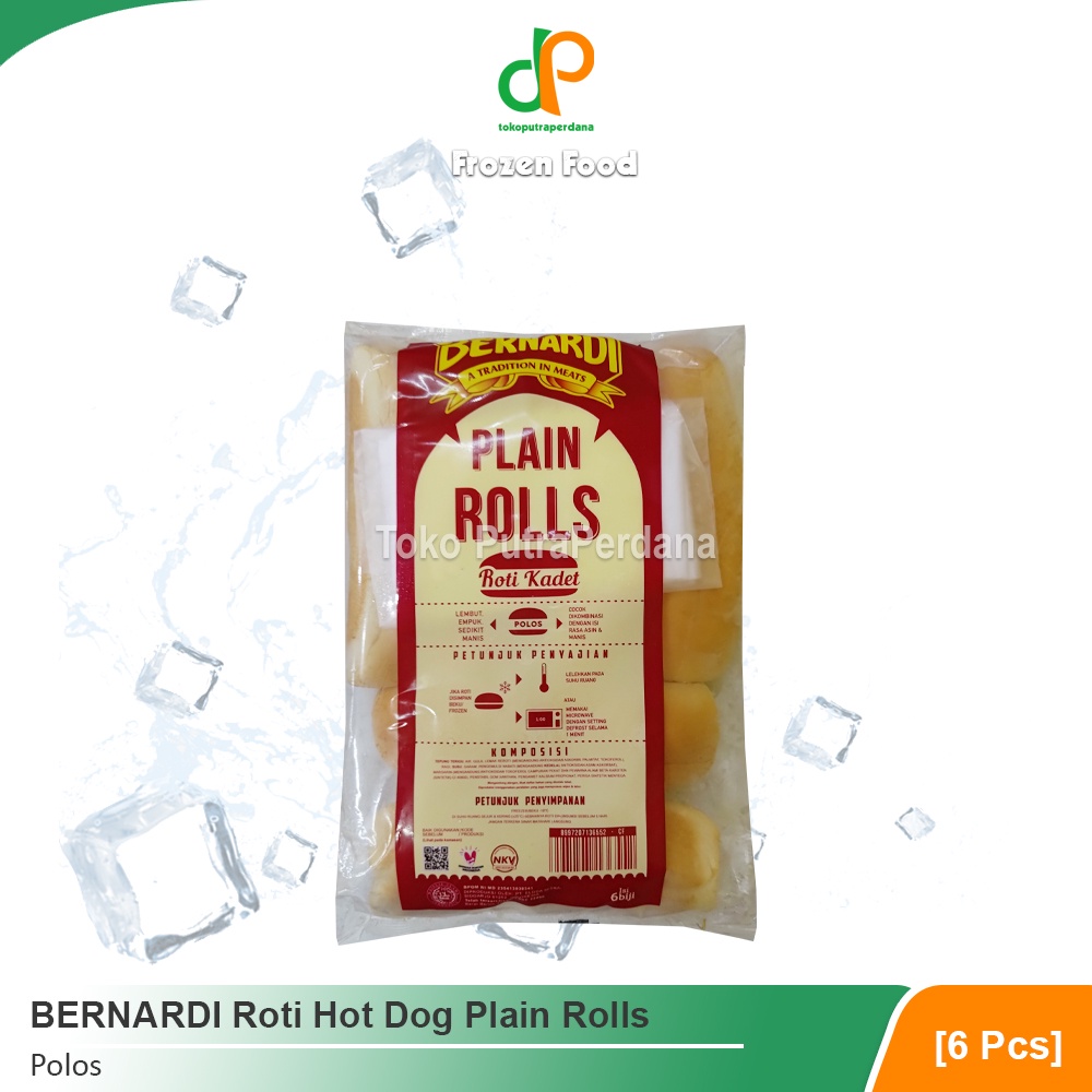 Jual BERNARDI Roti Hot Dog Plain Rolls Polos (6 Pcs) | Shopee Indonesia