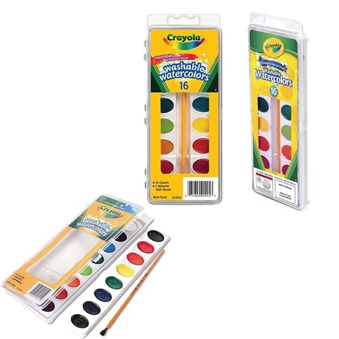 

Cat Air Krayon Crayola Washable Watercolor - 16 Color