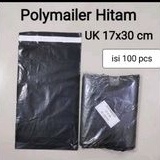 

POLYMAILER UK 17X30 (100PCS) PLASTIK PACKING LEM HITAM, PLASTIK LEM