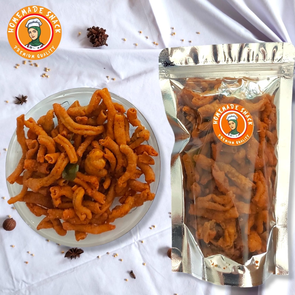 

Homemade Snack - Krupuk Usus Goreng Rasa Extra Pedas Homemade Usus Extra Pedas Snack Halal Kualitas Premium