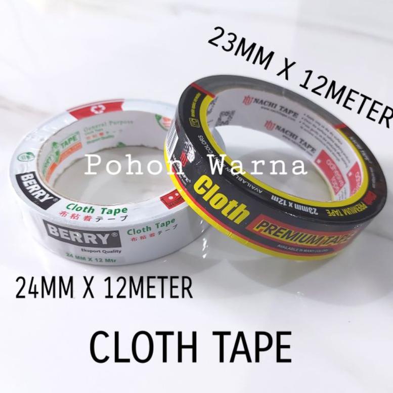 

チ Cloth Tape 23mm / 24mm x 12m / lakban kain ❀