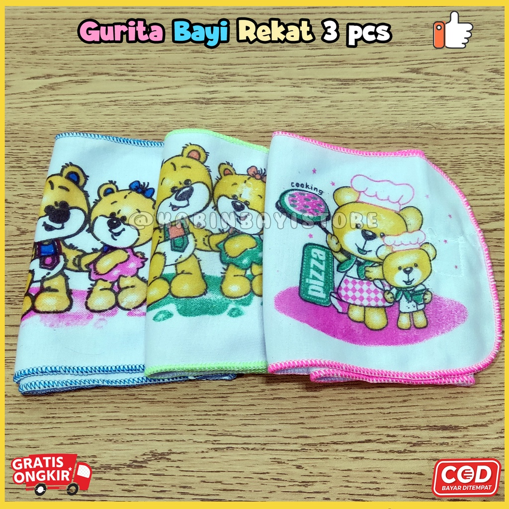 3 Pcs Gurita Rekat Bayi Newborn Karakter