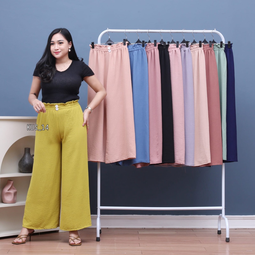 KULOT CRINKLE KANCING 2 / CELANA KULOT CRINKLE AIRFLOW