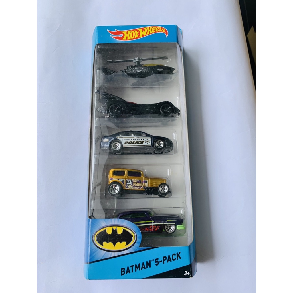 HOTWHEELS HOT WHEELS GIFTPACK SET 5 BATMAN BATCOPTER BATMOBIELE DIECAST MINIATUR MOBIL MAINAN MOBILA