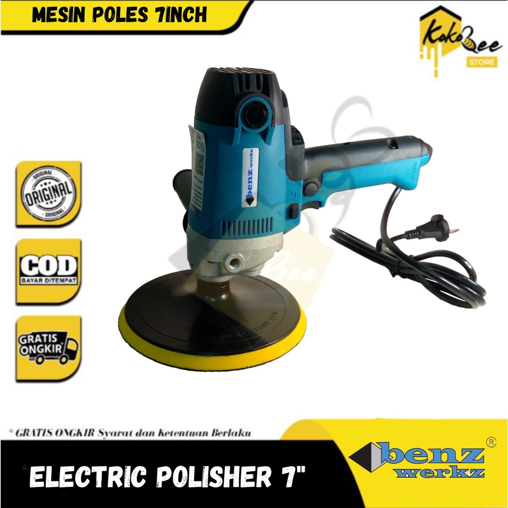 Mesin poles 7" - Electric polisher - Mesin Polisher BZ-8218 Benz Werkz - mesin poles 7inch heavy dut