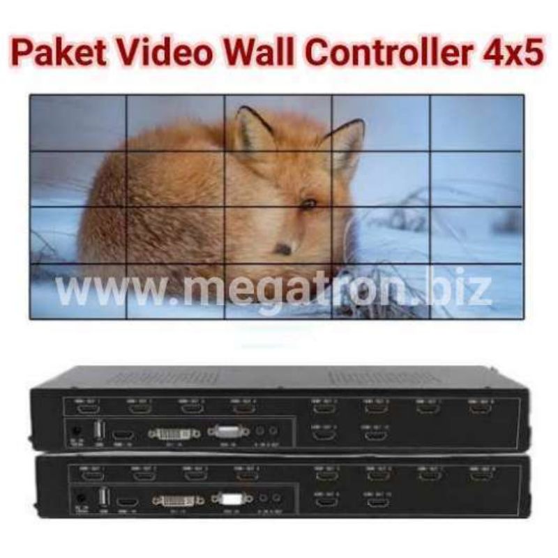 Paket 4x5 HDMI Videowall Controller - untuk 20 TV Monitor