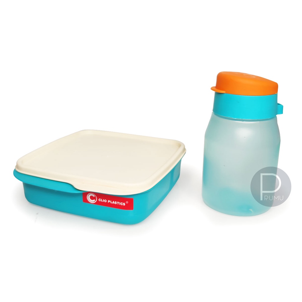 PRUMU Lunch Box Set Kotak Bekal Botol Minum - Kotak Makan - Botol Air - Lunch Box